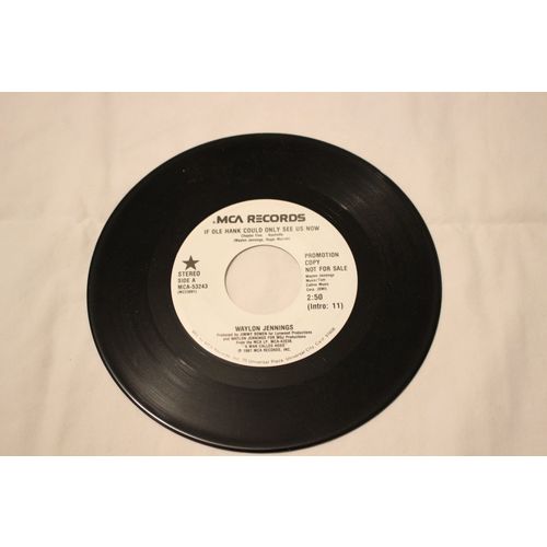 Waylon Jennings Promo 45-IF OLE HANK COULD SEE US NOW STEREO