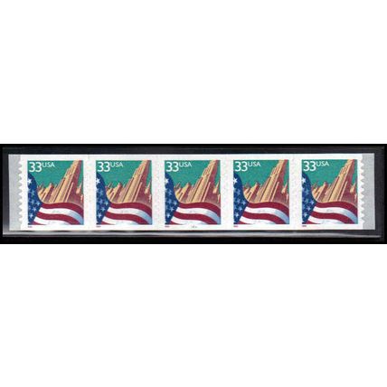 3281c 33c U.S. Flag Over City Fine MNH PNC 5555/5 PA4062