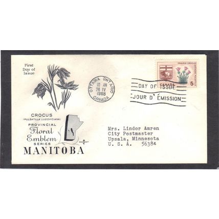 FDC Rose Craft 5c Crocus (Cachet-Typed/A) CV39250