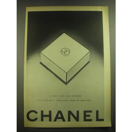 1945 Chanel Face Powder Ad - very fine face powder with the most treasured name