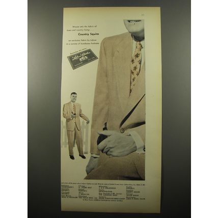 1950 Lebow Clothes Country Squire Suit Advertisement - Woven into the fabric
