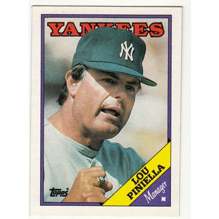 1988 Topps baseball rookie card 44 Lou Piniella