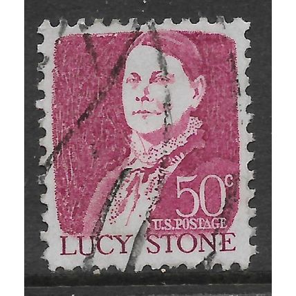 USA 1968 50c DEEP CLARET LUCY STONE SG 1276 FINE USED#2