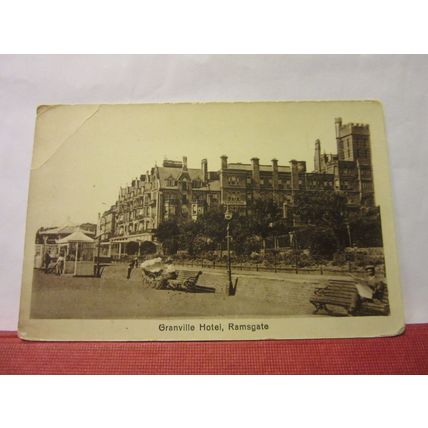 GRANVILLE HOTEL, RAMSGATE, KENT unused antique postcard RP =