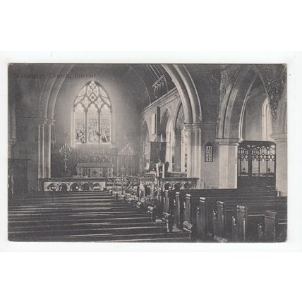 Church Interior Watlington Postcard Oxfordshire