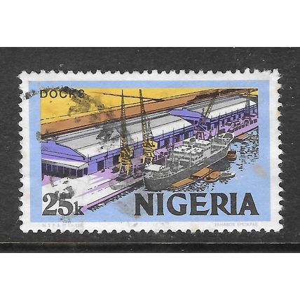 NIGERIA 197? INDUSTRY DOCKS SHIPS CRANE 25K USED