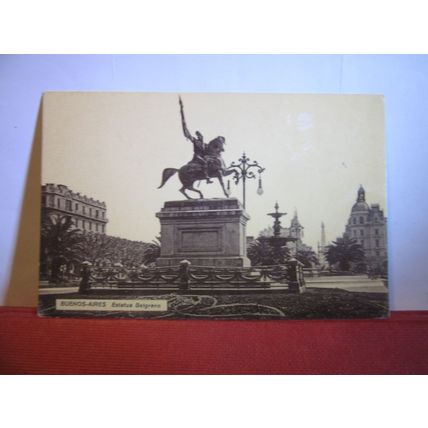 ESTATUA BELGRANO, BUENOS AIRES, ARGENTINA antique postcard RP dated 1913 =