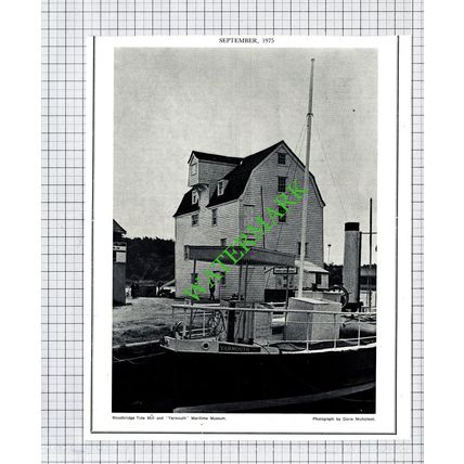 Woodbridge Tide Mill Yarmouth Maritime Museum Suffolk - 1975 Cutting / Print
