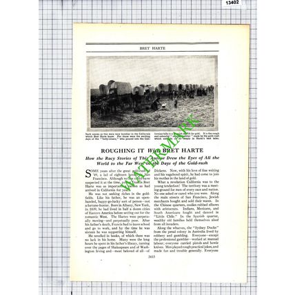 Bret Harte Author - c.1940s Article