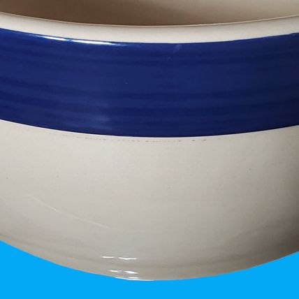 Vintage Cordon Bleu Pottery Mixing Bowl Large 9 3/4" x 5 3/4"
