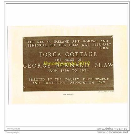 THE PLAQUE, G B SHAW, BOOK ILLUSTRATION, 1949