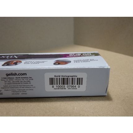 Gelish Chrome Stix Instant Chrome Nail Finish Gold Holographic