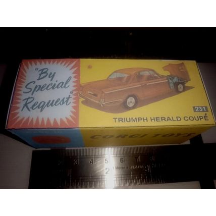 Corgi 231 Triumph Herald Coupe Reproduction /Replica Box