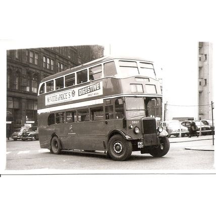 Black & White Photograph of Manchester Corporation Transport - FNF 807