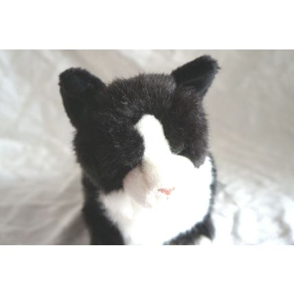 BLACK & WHITE CAT 12" HAND MADE PLUSH TOY AVAILABLE PERSONALISED & GIFT WRAPPED