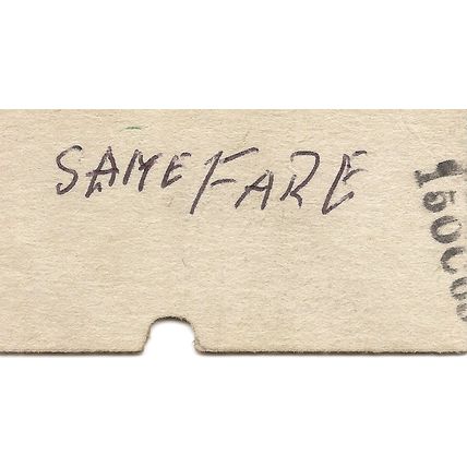 London Transport Edmondson Ticket - Hammersmith (D) - 2d.