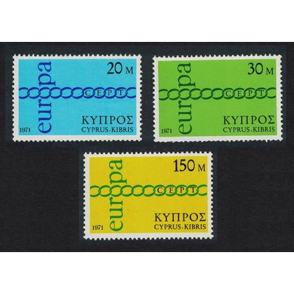 Cyprus Europa 3v Def 1971 MNH SG#372-374 MI#359-361 Sc#365-367