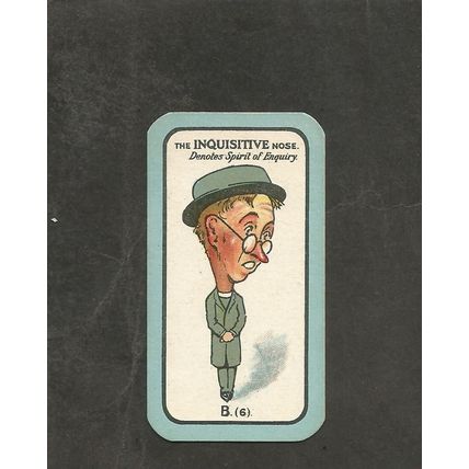 Cigarette Card Carreras The Nose Game 1927 Inquisitive Nose B3