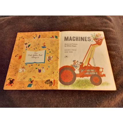 Little Golden Book Machines By William Dugan 5.0 Very Good/fine Shape 1961