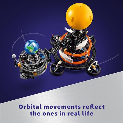 LEGO Technic Planet Earth and Moon in Orbit Building Set, Outer Space Birthday G