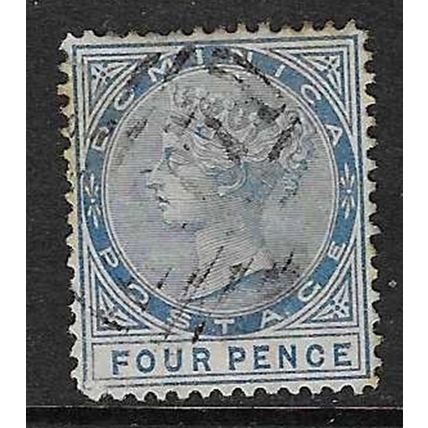 DOMINICA 1877-9 QV WMK CROWN CC 4d USED SG7