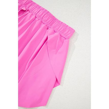 Bonbon Drawstring High Waist Lined Tennis Skorts