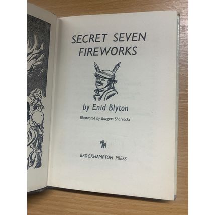 1962 ENID BLYTON "SECRET SEVEN FIREWORKS" ILLUSTRATED FICTION HARDBACK BOOK (P3)