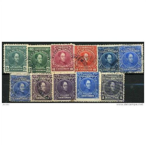 1915/1923 11 different values - fine used (o) - included a, b and c numbers