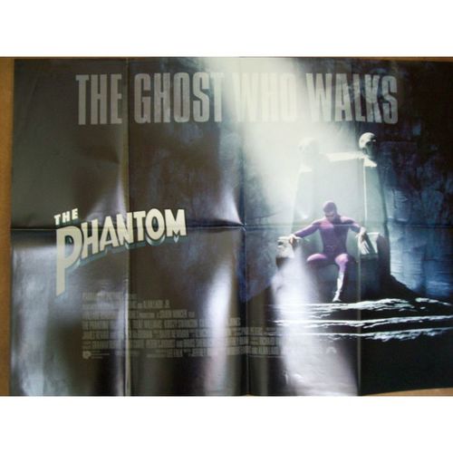 THE PHANTOM Billy Zane, Kristy Swanson, Treat Williams 1996 Movie Quad Poster