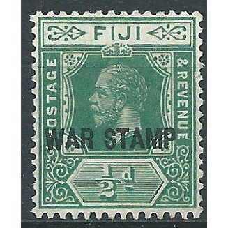Fiji 1917 SG138b 1/2d Blue-Green WAR STAMP Mounted Mint....