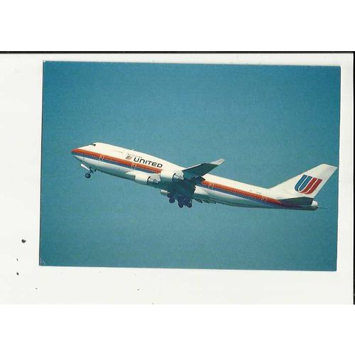 Aviation UNITED AIRLINES BOEING 747-400 Postcard by Editions P.I. (650)