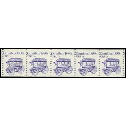 1897 1c Omnibus Very Fine MNH Dry Gum PNC 2/5 P0421