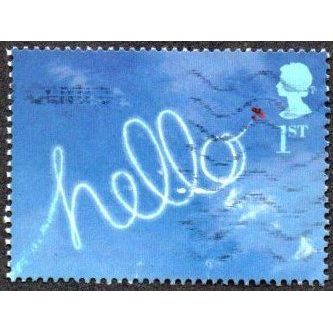 2002 "Ocassions" Greetings Stamps 1st Val, "Hello" Gummed, Fine Used Off Paper