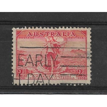 Australia.SG159 2d Amphitrite and Telephone Cable (Scarlet).Fine Used.Dec21