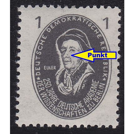 GERMANY DDR [1950] MiNr 0261 F4 ( **/mnh ) [01] Plattenfehler