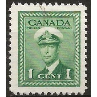 Canada 1942 SG375 1c Green Very Fine Used .