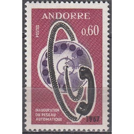 Andorre Français 1967 Michel 202 Neuf ** Cote (2008) 2.20 € Réseau téléphonique