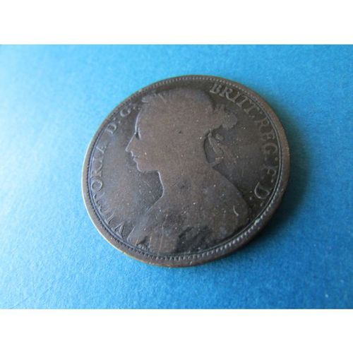 1893 QUEEN VICTORIA ONE PENNY - COIN - 4 FREE POST. AA.