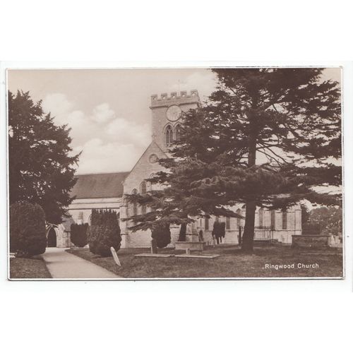 Ringwood Church Hampshire Postcard