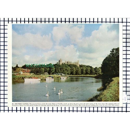 (7741) Arundel Castle - 1960s Book Print