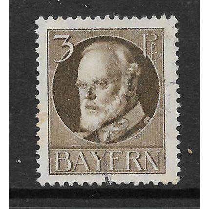 BAVARIA 1914 KING LUDWIG III 3pf BROWN SG E173A FINE USED