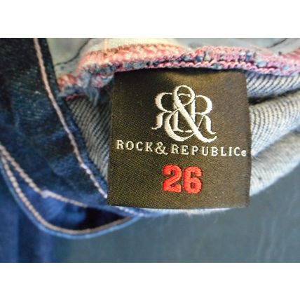 Jeans Rock & Republic 26 Flared Cut 003194 Style KD80250 Embroidery Women