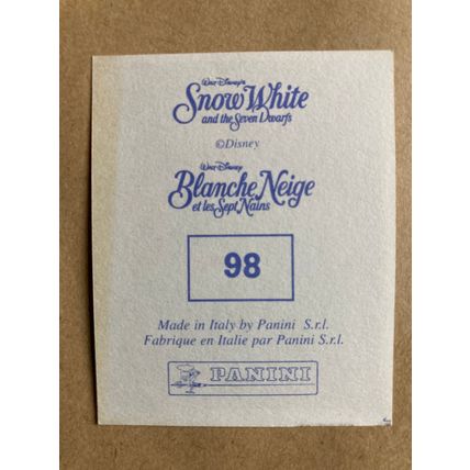 Snow White and the Seven Dwarfs Sticker # 98 (A) unused 1994 Panini Disney