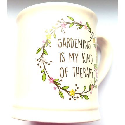 Gardening is My Kind of Therapy Mug Tankard Style 10.5 CM - 0059M