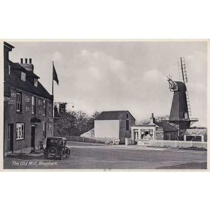 Kings Arms Pub The Old Mill Meopham Kent Antique Postcard