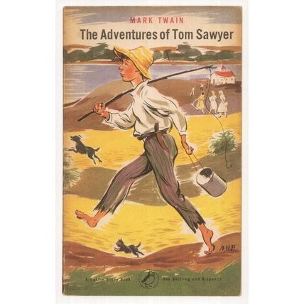 Mark Twain The Adventures Of Tom Sawyer 1950 Puffin Book Postcard