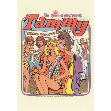 Beauty Contest Queen 1970s Tammy Girls Comic Book Postcard
