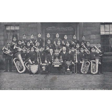 Irwell Springs Prize Band Bacup Postcard