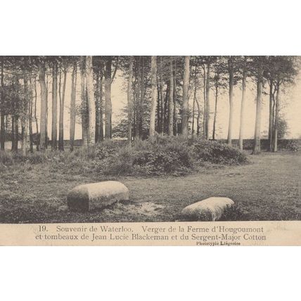 John Lucie Blackman Battle Of Waterloo Grave Military Postcard