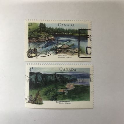 1991 -Canadian rivers 2 stamps